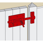 Verrou � levier verrou de box porte cadenas + g�che acier zingu� gris - afbat