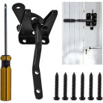 Verrou de portail, serrure de jardin automatique noir avec vis, verrouillage automatique loquet de porte, ...