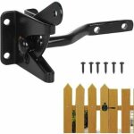 Verrou de porte automatique noir loquet de porte de jardin automatique serrure de porte de jardin avec ...