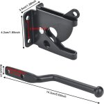 Verrou de porte automatique noir loquet de porte de jardin automatique serrure de porte de jardin avec ...