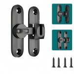 Verrous porte coulissante, verrou serrure de porte avec 4 vis, loquet de porte � angle droit 90 / 180 ...