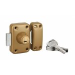 Verrou pour porte d'entr�e vitr�e transit 2 � cylindre double 70 mm - thirard