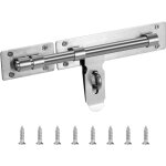 Verrou de porte exterieur en acier inoxydable 221mm targette de porte avec cadenas loquet de porte coulissant ...