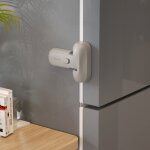 Verrou de s�curit� enfant pour porte de r�frig�rateur / cong�lateur. s'installe sur un joint d'�tanch�it� ...