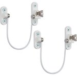 Verrou de s�curit� meuble porte fen�tre - 2pcs avec cl� de blanc restricteur c�ble 190mm - b�b� enfant ...