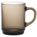 Verre duralex versailles sepia avec anse 260 ml marron - lot de 6