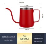 Verser sur schwanenhal coffee kettle de brasseurs portables en acier inoxydable  longue dure (rouge) ...