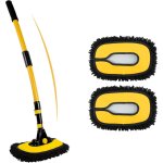 Version am�lior�e de la brosse de lavage de voiture incurv�e � 15� avec manche en aluminium r�tractable ...