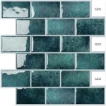 Vert credence adhesive stickers carreaux adhesif adhesif mural pour cuisine salle de bain, (10 - pi�ces, ...