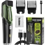 (verte)tondeuse � barbe sous vide, tondeuse pour hommes, portable et rechargeable, �tanche ipx6, 2 peignes ...