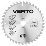 Verto - lame widia 250 mm, 40 dents - pour couper le bois et les planches