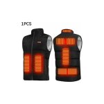 Veste chauffante lectrique, chauffage 9 zones, 3 niveaux de temprature, chargement usb, gilet chauffant ...
