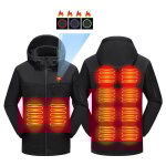 Veste chauffante lectrique homme et femme veste chauffant usb vtements chauffant hiver chaud lger ...