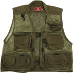 Veste de p�che respirante avec multiples poches et mailles, gilet de sauvetage ajustable pour p�che (taille ...