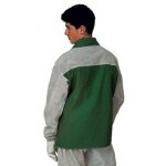 Veste de soudeur en crote de croupon dos ignifuge vert / gris txl - guyard - ves41140 xl