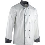 Veste de travail cuisine ml medaillon c4 - blanc / noir xs - 1