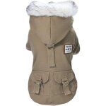 V�tements pour chien manteau �paissi hoodies v�tements de travail chien uniforme militaire arm�e pull ...