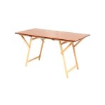 Table pliante en bois 135x70 metalsomma
