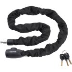 Vevor antivol de chaine de velo, 1, 2 m, antivol de securite pour velo en acier metallique robuste avec ...
