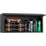 Vevor armoire murale atelier, 77 x 30, 5 x 35, 6 cm, armoire a outils garage suspendue metal, rangement ...