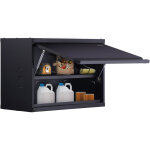 Vevor armoire de rangement garage, armoire murale a outils en metal charge 54 kg par etagere reglable ...