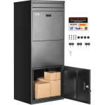 Vevor - boite a colis 500x360x1198 mm boite aux lettres en acier galvanise, verrouillable a cles, avec ...