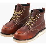 Vevor bottes a embout en acier, taille us 8, bottes de travail a bout mocassin impermeables pour hommes, ...