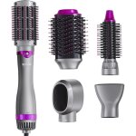 Vevor brosse seche - cheveux 5 en 1 styler multifonction professionnel ionique 1200 w, avec 3 reglages ...