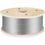 Vevor cable inox 152 m cable metallique acier inoxydable 4, 8 mm bobine fil de suspension 1x19 brins ...