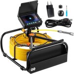 Vevor camera inspection canalisation 30 m endoscope drain avec ecran 4, 3'' avec lumiere 6 led reglables, ...