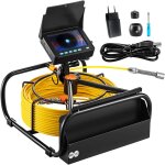 Vevor camera inspection canalisation 50 m endoscope drain avec ecran 4, 3'' avec lumiere 6 led reglables, ...