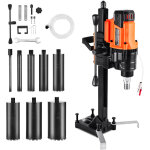 Vevor carotteuse a diamant diametre de percage 20 - 200 mm, perceuse a beton sur pied 3000 w 850 tr / ...