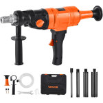 Vevor carotteuse a diamant diametre de percage 200 mm, perceuse a beton portative 1500 w, 2 vitesses ...