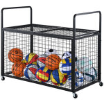 Vevor chariot a ballons verrouillable 115x61x91, 2 cm cage de rangement pour ballon mobile avec 4 roulettes ...
