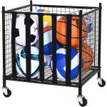 Vevor chariot a ballons verrouillable 50, 7x50x54, 5 cm cage de rangement pour ballon mobile avec 4 roulettes ...