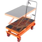 Vevor chariot a table elevatrice hydraulique capacite charge 350 kg chariot elevateur manuel a double ...
