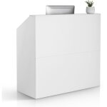 Vevor comptoir de reception 118x50x111, 5 cm, banque deaccueil rectangulaire, bureau de reception, facile ...