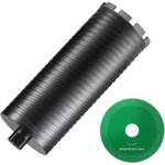 Vevor couronne diamante humide / sec 108 mm, profondeur de percage de 241 mm, foret a beton avec adaptateur ...