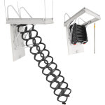 Vevor echelle de grenier, charge 299, 4 kg, escalier de grenier escamotable, hauteur installation 2, ...