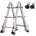 Vevor echelle telescopique a cadre en a, echelle extensible compacte en aluminium de 10 pieds, echelle ... Vevor echelle telescopique a cadre en a, echelle extensible compacte en aluminium de 10 pieds, echelle ...