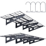 Etagere murale flottante de rangement garage 122x61 cm lot de 2 grande surface utilisable capacite de ...