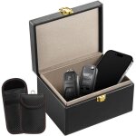 Vevor faraday box, support de blocage de signal en cuir pu, porte - cles sans cle, protection de blindage ...