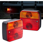 Vevor feux de remorque carres 2pcs 12 v, feux arriere / stop / clignotant / de plaque deimmatriculation, ...