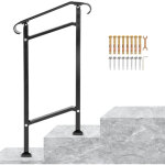 Vevor garde - corps rampe escalier main courante en fer forge balustrade rambarde 1 marche reglable 16 ...