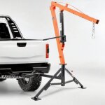Vevor - grue hydraulique pour camionnette, capacite de 450 kg, grue montee sur attelage avec 3 capacites ...