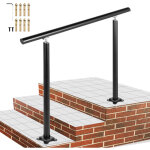 Vevor kit main courante balustrade garde corps terrasse rampe escalier noire, rampe deescalier exterieur ...