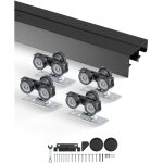 Vevor kit quincaillerie pour porte coulissante 1219 mm, kit rail pour porte de placard coulissante robuste ...