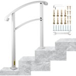 Mophorn - vevor main courante escalier fer forge rampe escalier 3 marches garde - corps 63, 5 cm hauteur ...