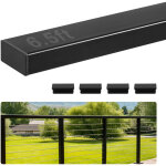 Vevor main courante de garde - corps balcon, 198 cm, rampe deescalier rectangulaire en acier inoxydable, ...