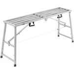 Vevor plateforme de travail echafaudage pliant portable 800 / 965 / 1130 / 1295 mm acier allie, capacite ...